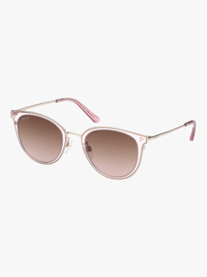 Pale Gold Round Sunglasses