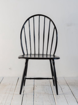 Black Metal Armless Windsor Chair