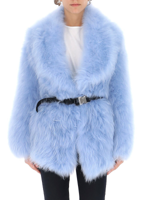 Prada Belted Fur Coat