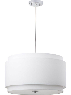 Pihu 3 Light Adjustable Pendant White