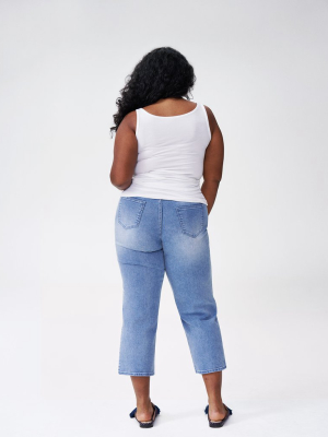 Bae Boyfriend Crop Jeans - Light Blue