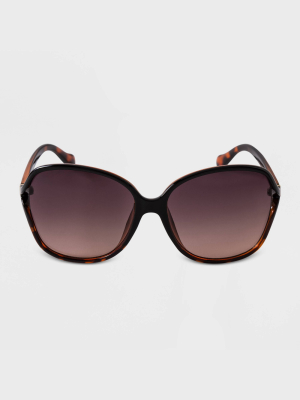 Women's Butterfly Oversized Metal Sunglasses - A New Day™