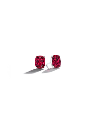 Rubellite Tourmaline Studs