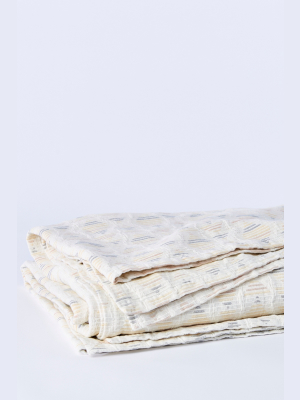 Coyuchi Monrovia Organic Matelasse Blanket