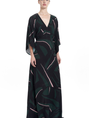 Agnes Vneck Maxi Dress