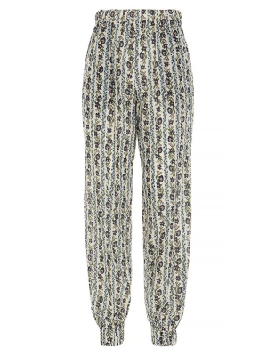 Tory Burch Floral Print Tapered Pants