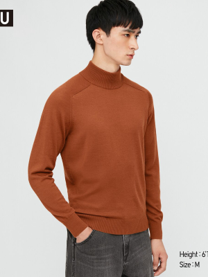 Men U Merino-blend Mock-neck Long-sleeve Sweater