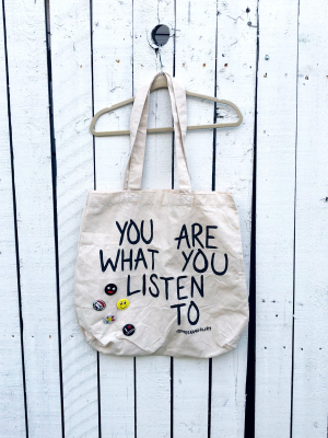 'with The Band' Painted Tote Bag