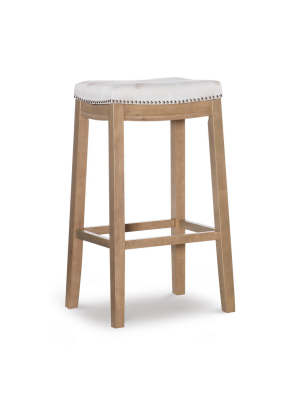 Claridge Rustic Backless Barstool - Linon