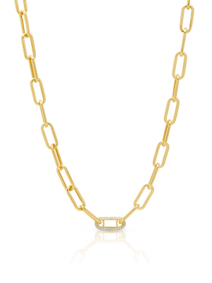 14kt Yellow Gold Diamond Chain Link Bianca Necklace