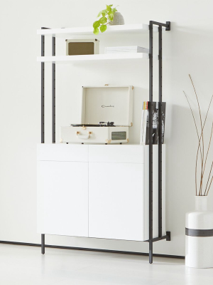 Flex Modular Closed Storage Cabinet With Shelves