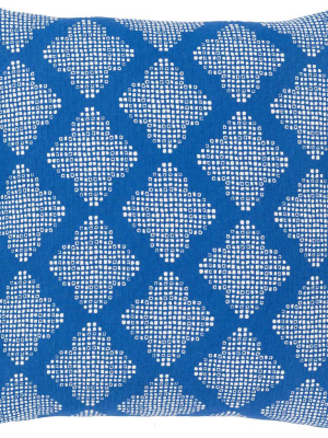 Gloria Pillow Bright Blue/white