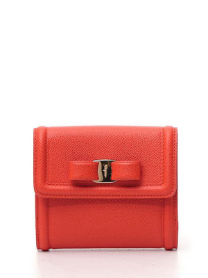 Salvatore Ferragamo Bow Detailed Tri-fold Wallet