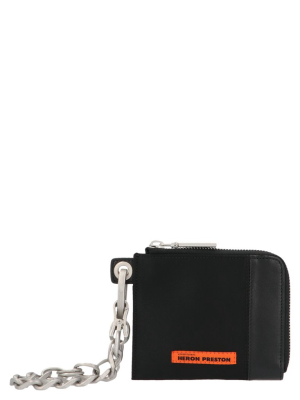 Heron Preston Chain Strap Logo Patch Wallet