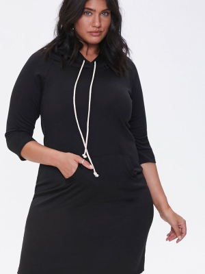 Plus Size Mini Hoodie Dress