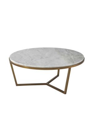 Small Fisher Round Cocktail Table (marble)