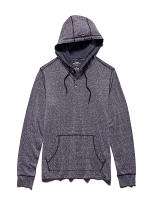 Biscoe Striped Hooded Henley