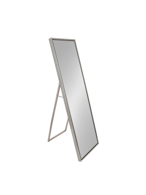 18" X 58" Evans Free Standing Floor Mirror With Easel Silver - Kate And Laurel