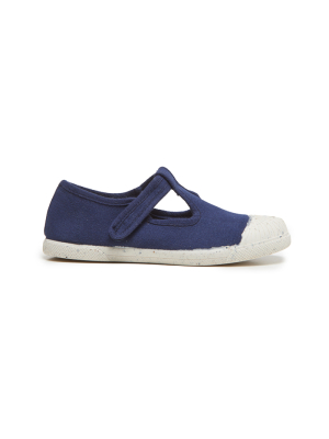 Eco-friendly T-band Sneakers In Navy