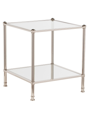 Stephens End Table - Metallic Silver - Aiden Lane