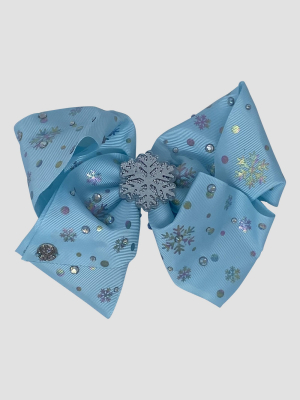 Girls' Jojo Siwa Snowflake Bow Hair Clip - Blue