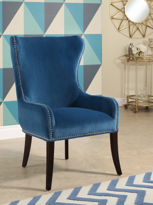 Jasmene Tufted Velvet Chair Teal - Abbyson Living