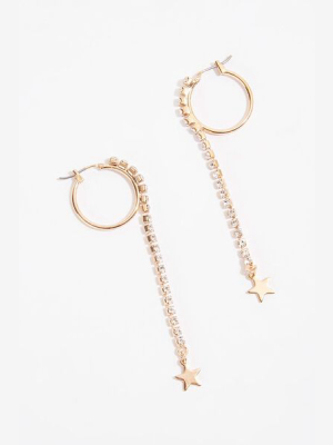 Star Charm Drop Earrings