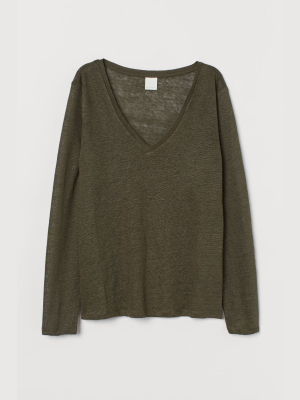 Linen Jersey Top