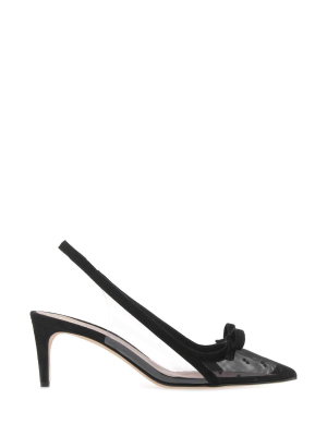 Redvalentino Bow Detail Slingback Pumps