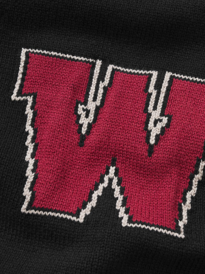 Wesleyan Letter Sweater (black)