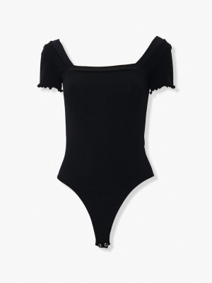 Lettuce-edge Thong Bodysuit