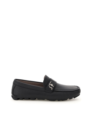 Salvatore Ferragamo Signature Driver Moccasins