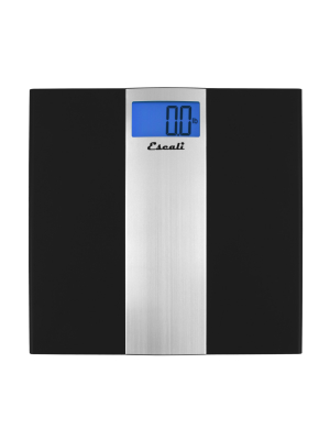 Ultra Slim Digital Bathroom Scale Black - Escali