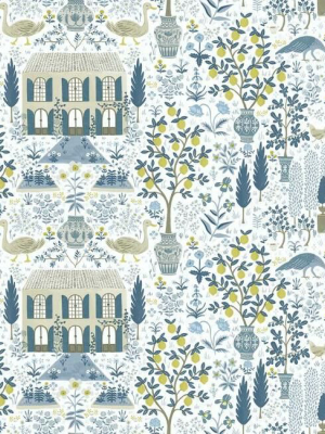 Camont Wallpaper In Indigo From The Rifle Paper Co. Collection By York Wallcoverings