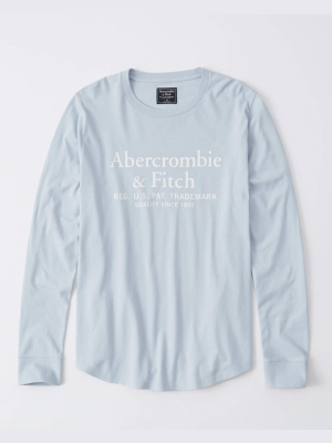 Long-sleeve Print Logo Tee