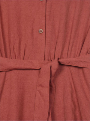 Plain V Neck Button Dress By Bobo Choses