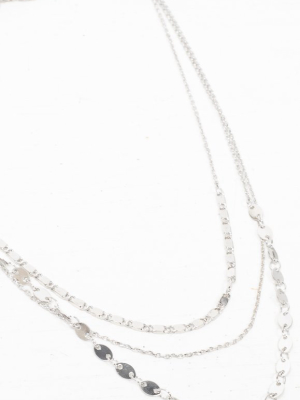 Serena Prelayered Necklace - Silver