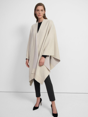 Poncho In Wool-cashmere