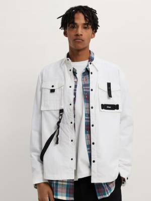 Technical Overshirt With Stripes