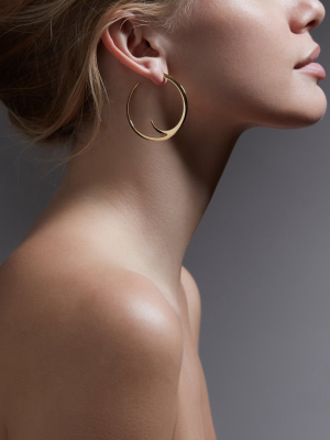 Yellow Gold Vermeil Cat Claw Large Hoop Earrings