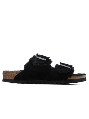 Birkenstock Wide Arizona Shearling - Black