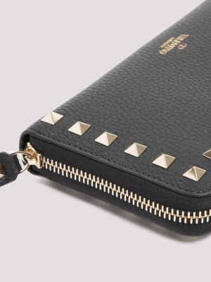 Valentino Garavani Rockstud Zip-around Continental Wallet