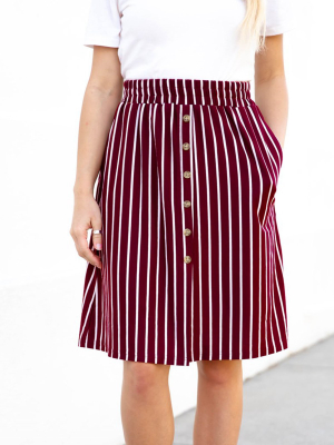 The Charlotte Skirt - Burgundy