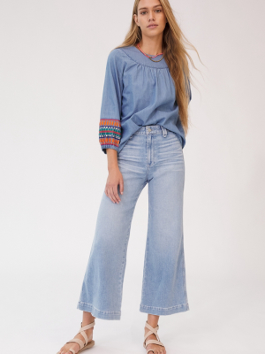 Paige Anessa Ultra High-rise Wide-leg Jeans