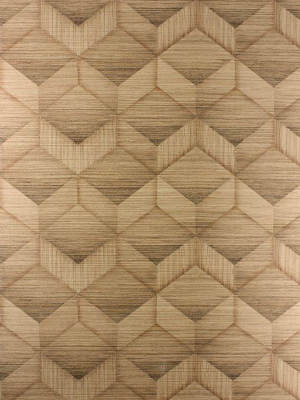 Parquet Wallpaper In Brown Color By Osborne & Little