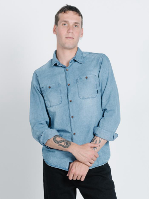 Pocket Canyon Long Sleeve Shirt - Trucker Blue