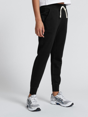 Reigning Champ Women's Knit Pima Terry Slim Sweatpant, Black