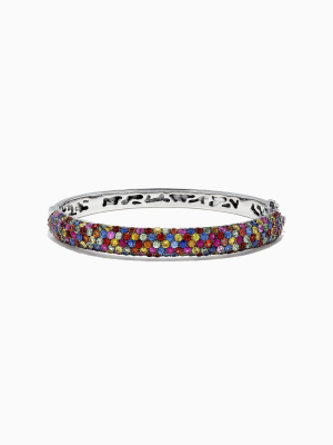 Effy Splash Sterling Silver Multi Sapphire Bangle, 10.50 Tcw