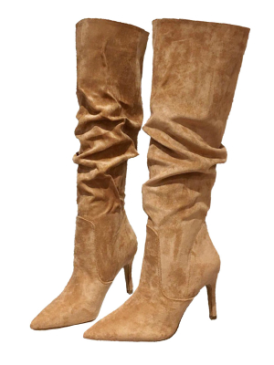 'jacey' Slouchy Faux Suede Knee High Boots (2 Colors)