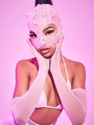 Prettylittlething Pink Mesh Full Face Mask